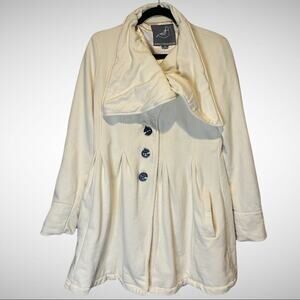 Knitted Dove Wide Collar Shacket sz M